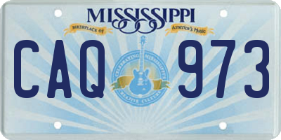 MS license plate CAQ973