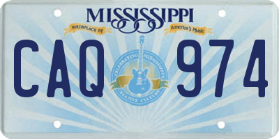 MS license plate CAQ974