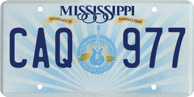 MS license plate CAQ977