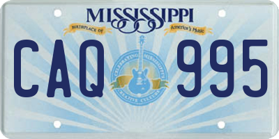 MS license plate CAQ995