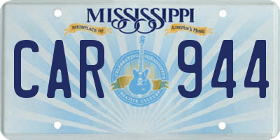 MS license plate CAR944