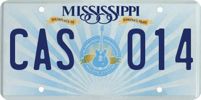 MS license plate CAS014
