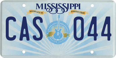 MS license plate CAS044