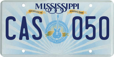 MS license plate CAS050