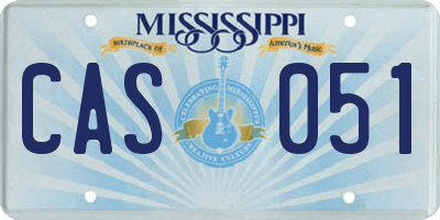 MS license plate CAS051