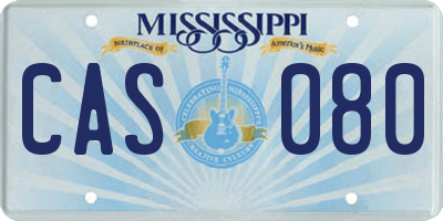 MS license plate CAS080