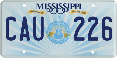 MS license plate CAU226