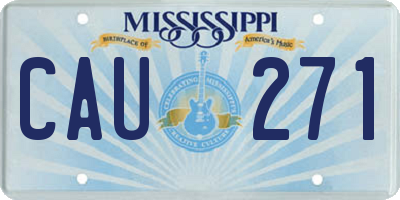 MS license plate CAU271
