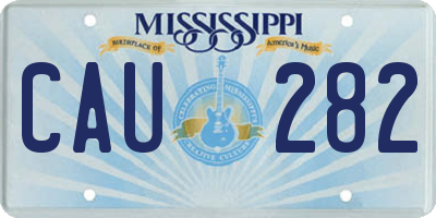 MS license plate CAU282