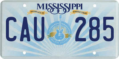 MS license plate CAU285