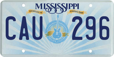 MS license plate CAU296