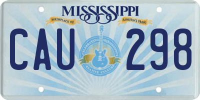 MS license plate CAU298
