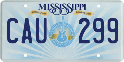 MS license plate CAU299