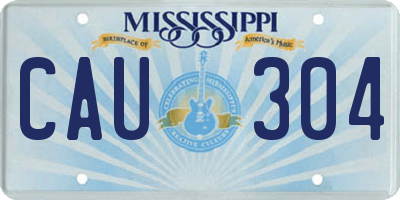 MS license plate CAU304
