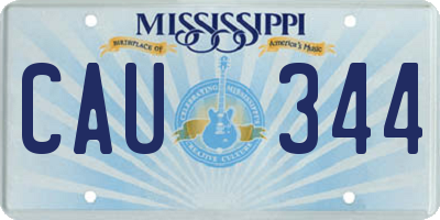 MS license plate CAU344