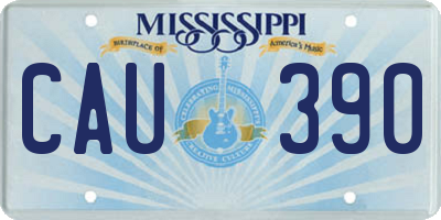 MS license plate CAU390