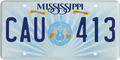 MS license plate CAU413