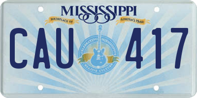 MS license plate CAU417