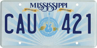 MS license plate CAU421