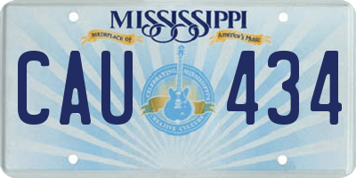 MS license plate CAU434