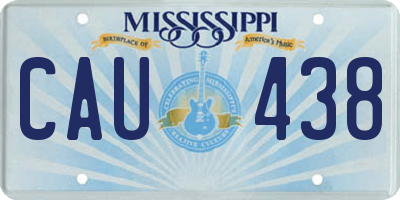 MS license plate CAU438