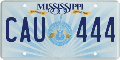 MS license plate CAU444