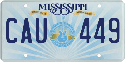 MS license plate CAU449