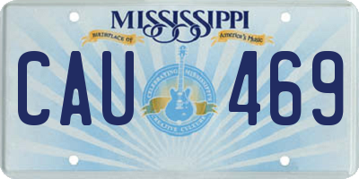 MS license plate CAU469