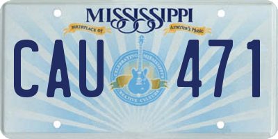 MS license plate CAU471