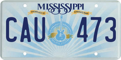 MS license plate CAU473