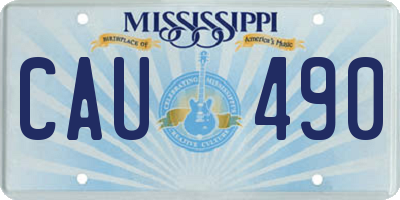 MS license plate CAU490