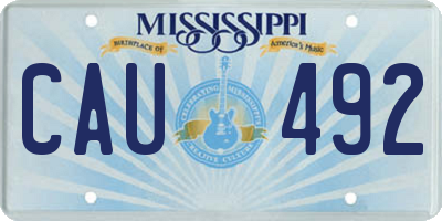 MS license plate CAU492