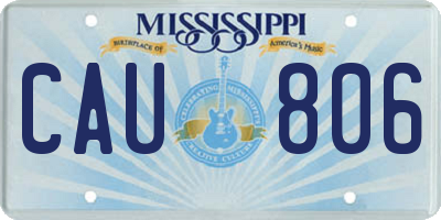 MS license plate CAU806