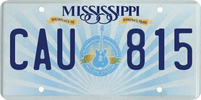 MS license plate CAU815