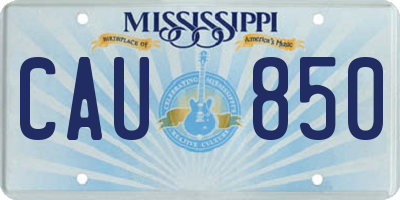 MS license plate CAU850