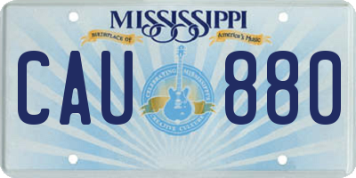 MS license plate CAU880
