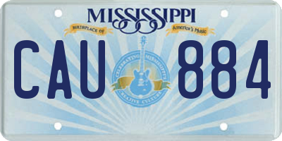MS license plate CAU884