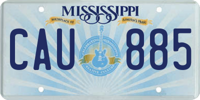 MS license plate CAU885