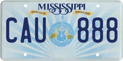MS license plate CAU888