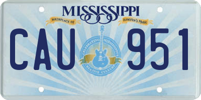 MS license plate CAU951
