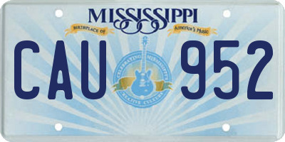 MS license plate CAU952