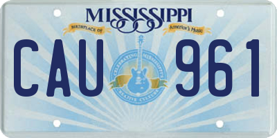 MS license plate CAU961