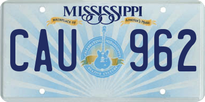 MS license plate CAU962