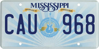 MS license plate CAU968