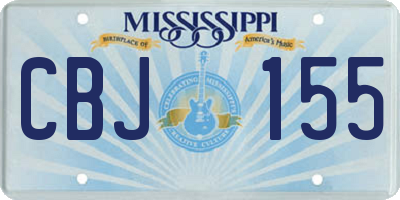MS license plate CBJ155