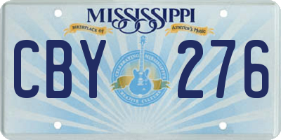 MS license plate CBY276