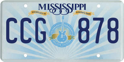 MS license plate CCG878