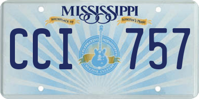 MS license plate CCI757