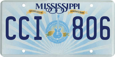 MS license plate CCI806