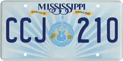 MS license plate CCJ210